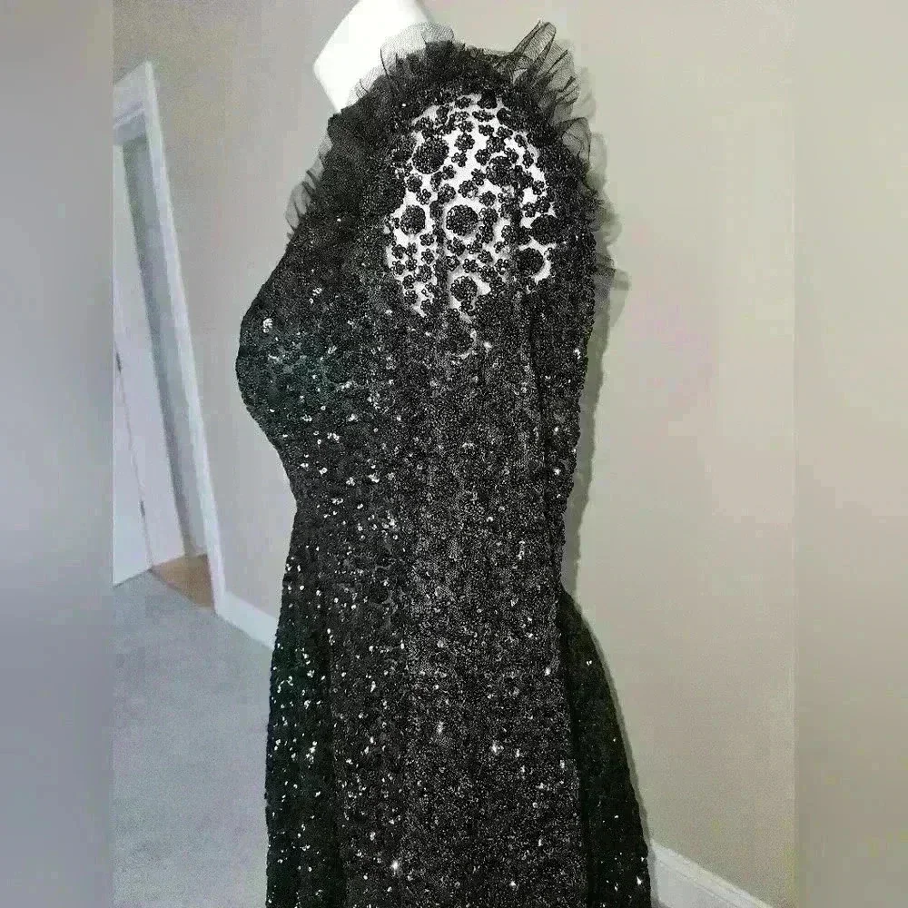 Dreamy Black Sequin midi dress